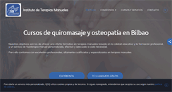 Desktop Screenshot of cursoquiromasajebilbao.com